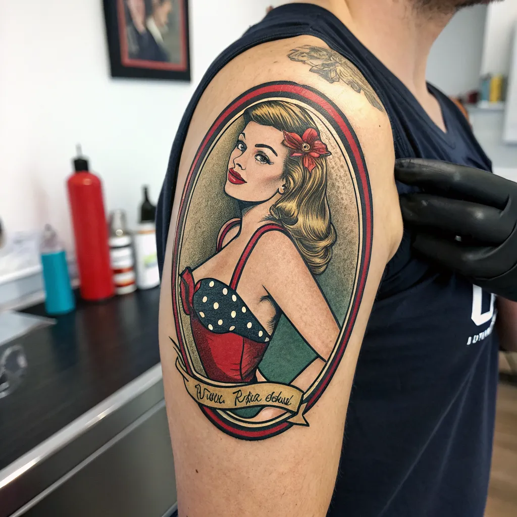 Classic Pin Up Ink Emblem